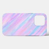 Coques Case-Mate iPhone Bandes Peintes Turquoise Rose violet (Verso (horizontal))