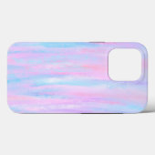Coques Case-Mate iPhone Bandes Peintes Turquoise Rose violet (Verso (horizontal))