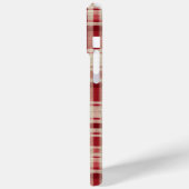Coques Case-Mate iPhone Bandes Plaid Crème Rouge (Verso / Gauche)