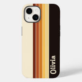 Coques Case-Mate iPhone Bandes rétro de nom personnalisées (Verso)
