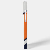 Coques Case-Mate iPhone Bandes rétro en bleu orange (Verso / Gauche)