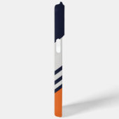 Coques Case-Mate iPhone Bandes rétro en bleu orange (Verso / Droite)