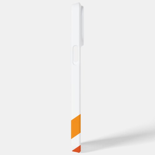 Coques Case-Mate iPhone Bandes rétro grises et orange (Verso / Droite)