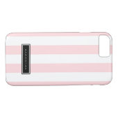 Coques Case-Mate iPhone Bandes roses et blanches (Dos (Horizontal))