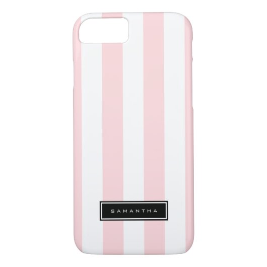 Coques Case-Mate iPhone Bandes roses et blanches (Dos)