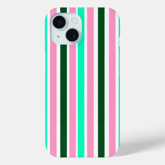 Coques Case-Mate iPhone Bandes roses et vertes (Verso)