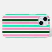 Coques Case-Mate iPhone Bandes roses et vertes (Verso (horizontal))