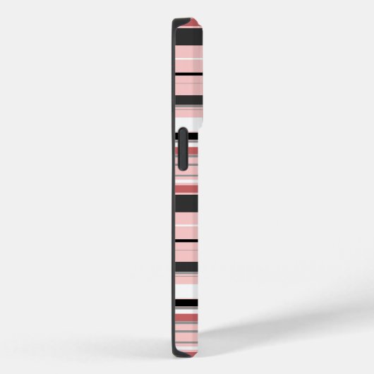 Coques Case-Mate iPhone Bandes roses gris mignonnes (Verso / Droite)