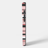 Coques Case-Mate iPhone Bandes roses gris mignonnes (Verso / Gauche)