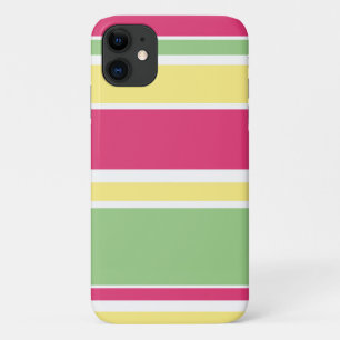 Case-Mate iPhone Case Bandes roses, vertes et jaunes