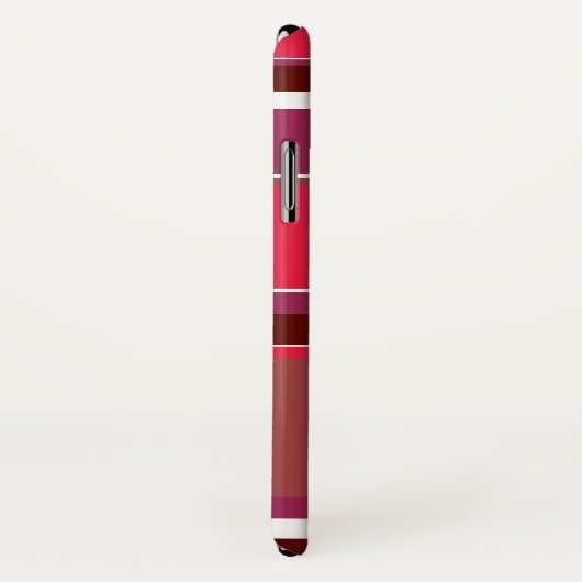 Coques Case-Mate iPhone Bandes rouges (Dos/Droite)