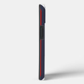 Coques Case-Mate iPhone Bandes rouges, blanches et bleues nom personnalisé (Verso / Droite)