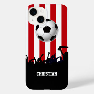 Coques Pour iPhone Bandes rouges et blanches Ventilateurs de football