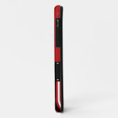 Coques Case-Mate iPhone Bandes rouges et noires (Dos/Gauche)