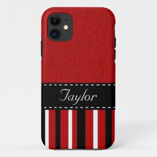 Case-Mate iPhone Case Bandes rouges et noires