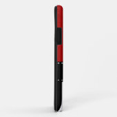 Coques Case-Mate iPhone Bandes rouges et noires (Dos/Droite)