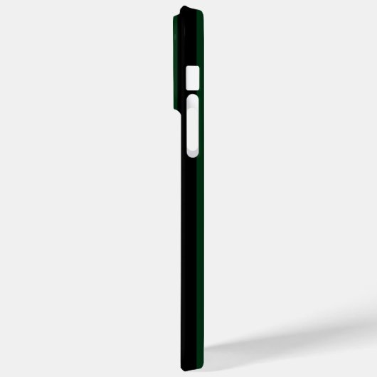 Coques Case-Mate iPhone Bandes simples noires et vert foncé (Verso / Gauche)