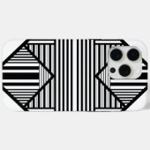 Coques Case-Mate iPhone Bandes triangulaires 2 en noir et blanc (Verso (horizontal))