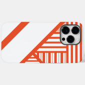 Coques Case-Mate iPhone Bandes triangulaires - Orange et Blanc (Verso (horizontal))