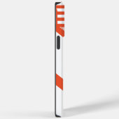 Coques Case-Mate iPhone Bandes triangulaires - Orange et Blanc (Verso / Droite)