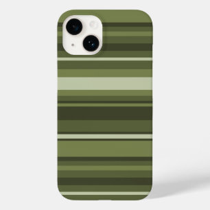 Coque Pour iPhone 14 Bandes vert olive