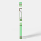 Coques Case-Mate iPhone Bandes vert pâle (Verso / Gauche)