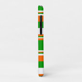 Coques Case-Mate iPhone Bandes vertes, blanches et orange (Dos/Gauche)