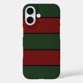 Coques Case-Mate iPhone Bandes vertes et rouges de Noël classiques (Verso)