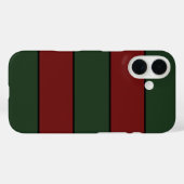 Coques Case-Mate iPhone Bandes vertes et rouges de Noël classiques (Verso (horizontal))