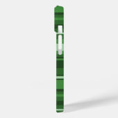 Coques Case-Mate iPhone Bandes vertes monogrammes (Verso / Gauche)