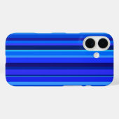 Coques Case-Mate iPhone Bandes verticales bleues (Verso (horizontal))