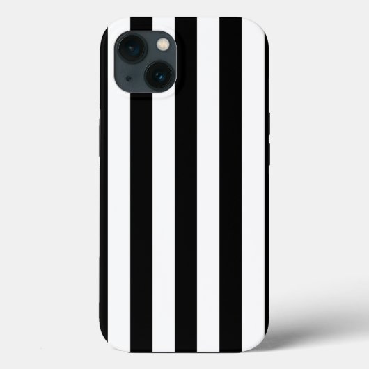 Coques Case-Mate iPhone Bandes Verticales Noires Et Blanches (Verso)