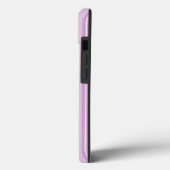Coques Case-Mate iPhone Bandes verticales violettes et blanches nom person (Verso / Gauche)