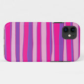 Coques Case-Mate iPhone Bandes violettes et roses intempestives (Dos (Horizontal))