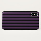 Coques Case-Mate iPhone Bandes violettes foncées et noires (Dos (Horizontal))