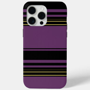 Coque iPhone 15 Pro Max Bandes violettes mignonnes