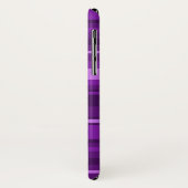 Coques Case-Mate iPhone Bandes violettes monogrammes (Dos/Gauche)