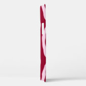 Coques Case-Mate iPhone Bandes zébrées - Bourgogne et rose (Verso / Droite)
