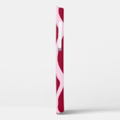 Coques Case-Mate iPhone Bandes zébrées - Bourgogne et rose (Verso / Gauche)