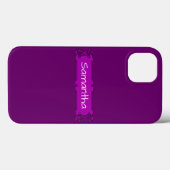 Coques Case-Mate iPhone Bannière Centre Purple Personnalisée (Verso (horizontal))