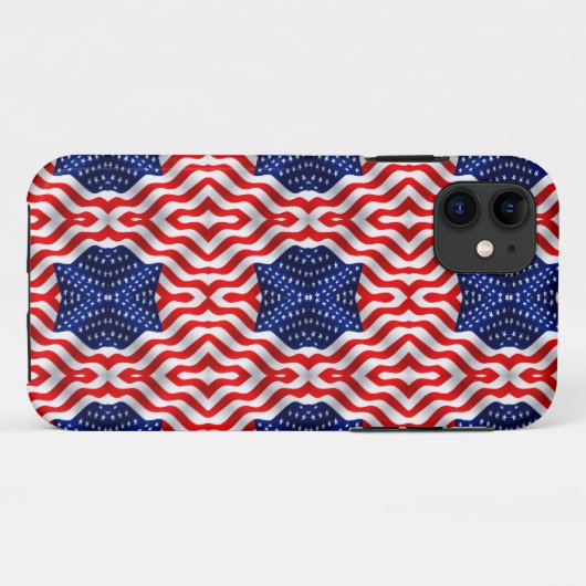 Coques Case-Mate iPhone Bannière drapeau ondulé (Dos (Horizontal))