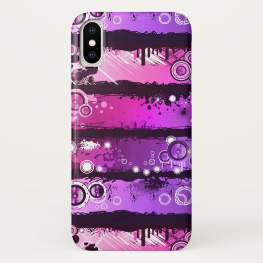 Coques Case-Mate iPhone Bannière grunge 3 de musique de style (Dos)