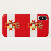Coques Case-Mate iPhone Bannière rouge blanc Grand-Duché de Toscane (Dos (Horizontal))