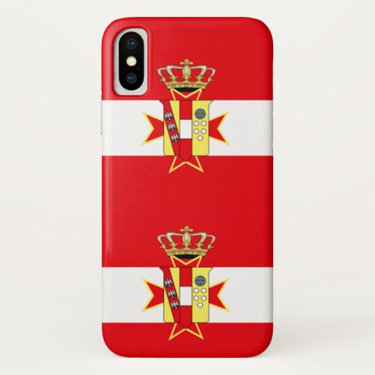 Coques Case-Mate iPhone Bannière rouge blanc Grand-Duché de Toscane (Dos)