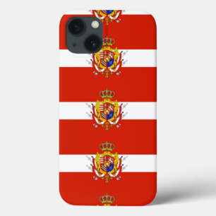 iPhone 13 Coque Bannière rouge blanc Grand-Duché de Toscane
