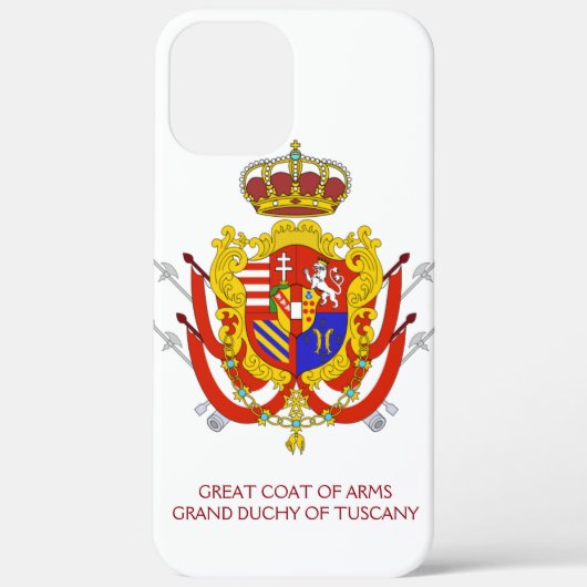 Coques Case-Mate iPhone Bannière rouge blanc Grand-Duché de Toscane (Verso)