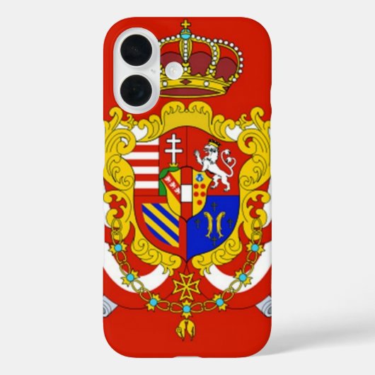 Coques Case-Mate iPhone Bannière rouge blanc Grand-Duché de Toscane (Verso)