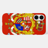 Coques Case-Mate iPhone Bannière rouge blanc Grand-Duché de Toscane (Verso (horizontal))
