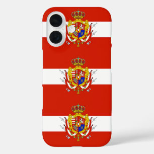 Coques iPhone 16 Bannière rouge blanc Grand-Duché de Toscane