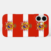 Coques Case-Mate iPhone Bannière rouge blanc Grand-Duché de Toscane (Verso (horizontal))